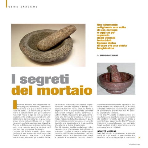 R. Villano - I segreti  del  mortaio