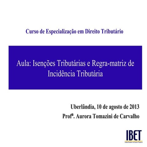 Isenções uberlândia-2013