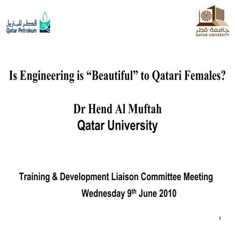 Is engineering is beautifu lto qatari females