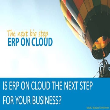 Is ERP on Cloud the next step for your business? | Cloud ERP Benefits