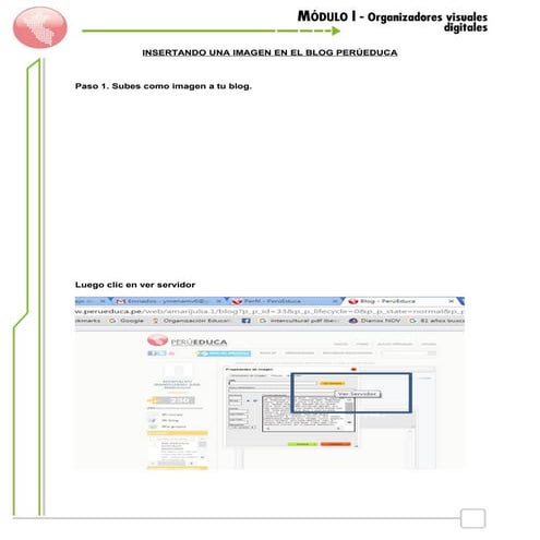 Isertar una imagen al blog peru educa