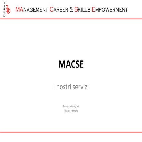 Presentazione MACSE Italia | PPT