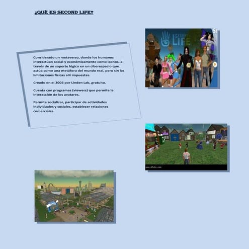 uso del Second Life en la educación | PPTX