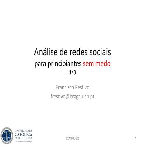 Análise de redes sociais, parte 1