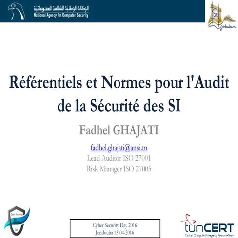 Référentiels et Normes pour l'Audit de la Sécurité des SI