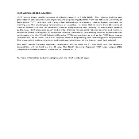 Iset july2012 training