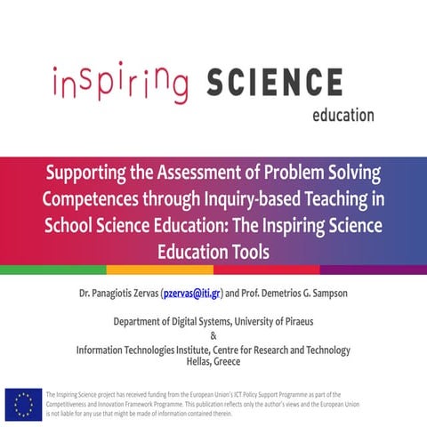 Supporting the Assessment of Problem Solving Competences through Inquiry-base...