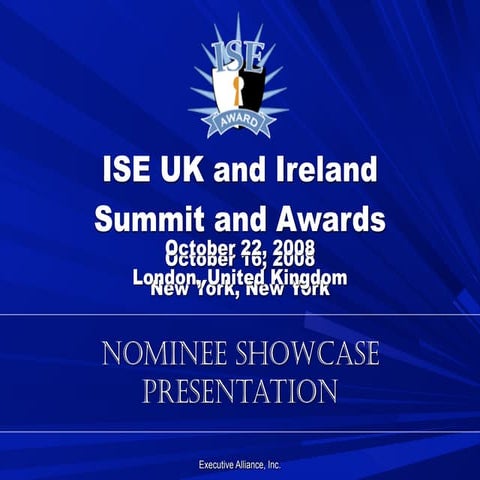 ISE UK&amp;Ireland 2008  Showcase Nominee Presentation Vladimir Jirasek
