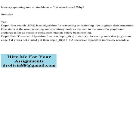 Is every spanning tree attainable as a first search tree WhySo.pdf