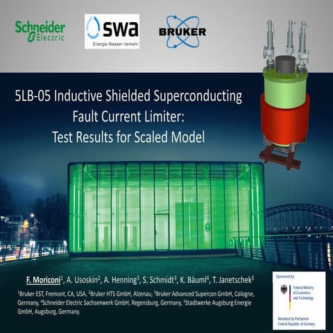 Inductive shielded superconducting fault current limiter: test results ...