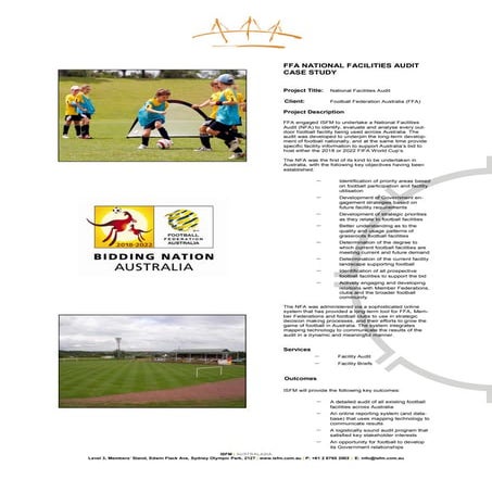 Football Federation Australia National Facilities Audit | PDF