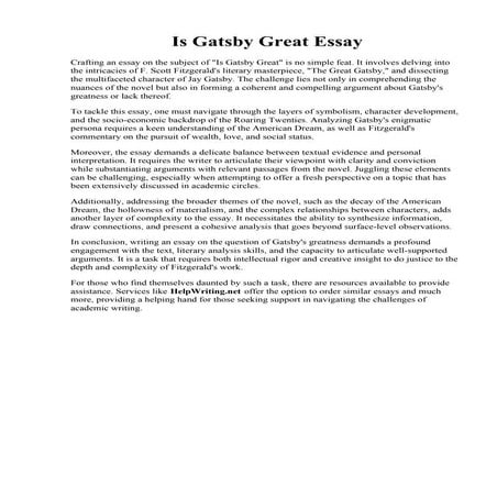Is Gatsby Great Essay.pdf