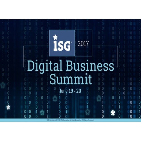 #Blockchain - ISG Digital Business Summit 2017 - AP Manders