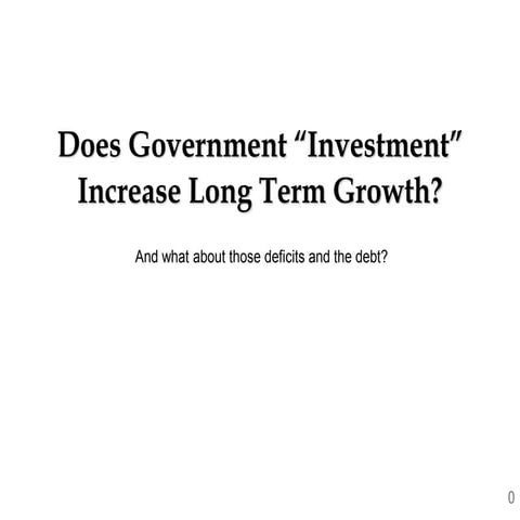 Is govt investment productive