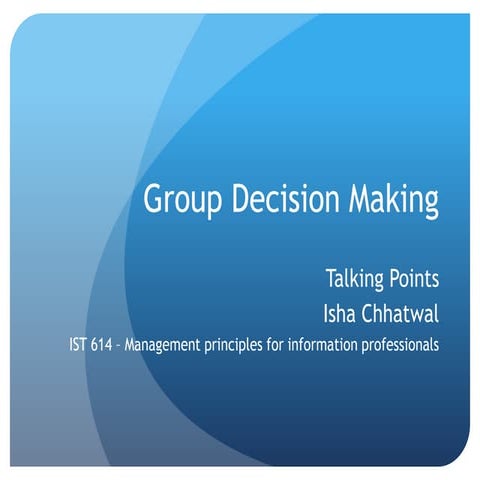 Group decision Making