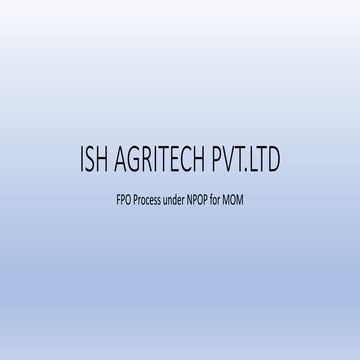 Farmer producer company (FPO) | PDF