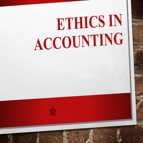Ethics in Accounting