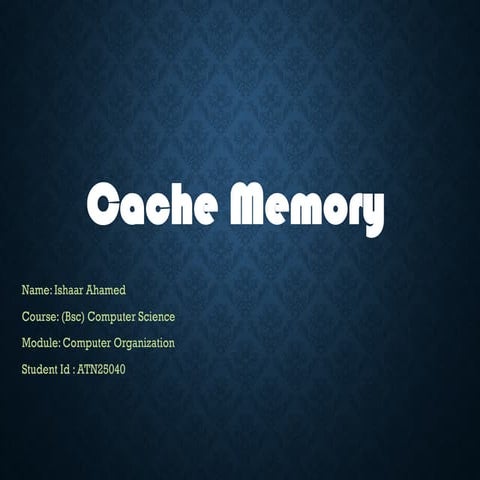Computer Organization Architecture cache Memory.pptx