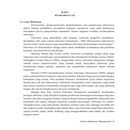 Sistem Informasi Manajemen