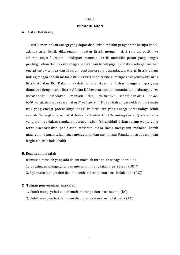 Makalah Arus Ac Dan Arus Dc