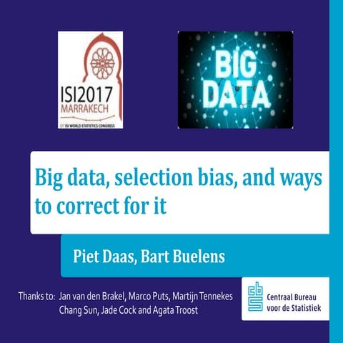 Isi 2017 presentation on Big Data and bias