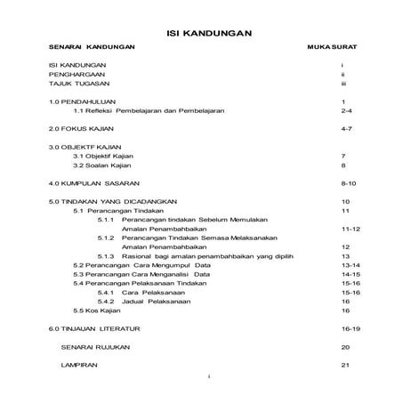 Isi kandungan proposal