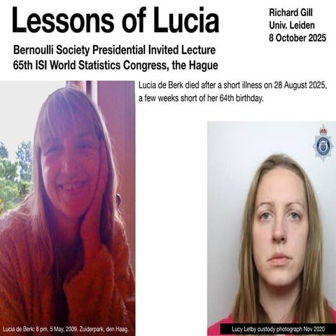 Lessons of Lucia - Bernoulli Society Presidential Invited Lecture, ISI, The Hague