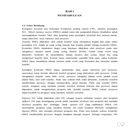 Makalah Organisasi Komputer - Direct Memory Access (DMA)