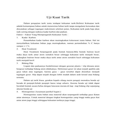 Isi makalah uji kuat tarik