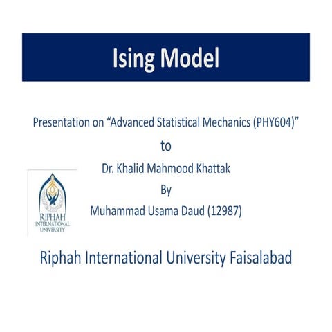 Ising model | PPTX
