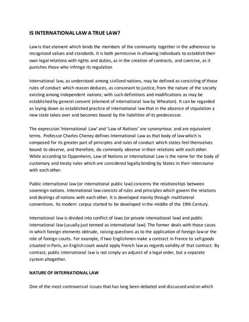 International law essay