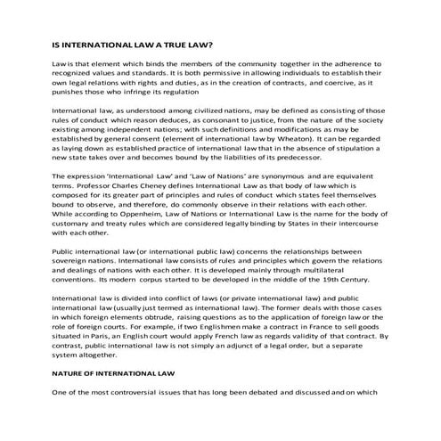 Is international law a true law.vvvvvvvvvi
