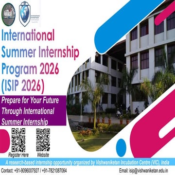 International summer internship program 2026 | PDF