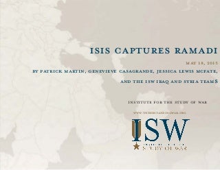 How ISIS Captured Ramadi