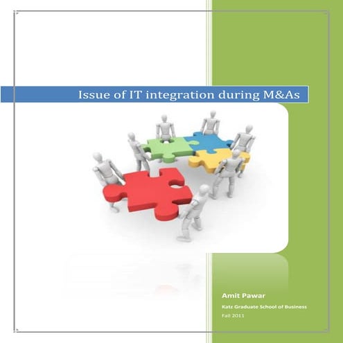 IS Issue: IT Integration during M&A