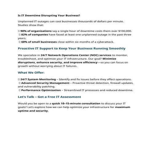 Is IT Downtime Disrupting Your Business.docx