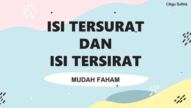 Isi tersurat dan isi tersirat
