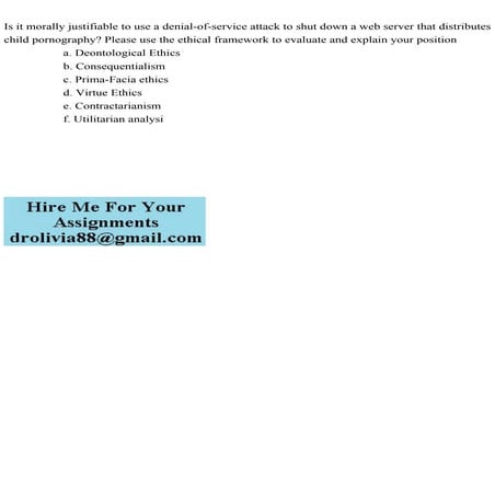 Is it morally justifiable to use a denial-of-service attack to shut .pdf