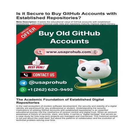 Risks and Educational Importance of Verified GitHub Profiles | PDF