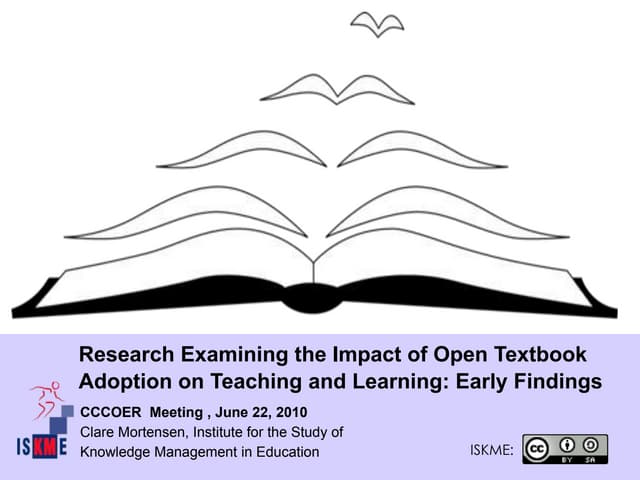 Impact of Open Textbook Adoption on Teaching and Learning