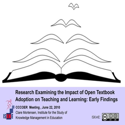 Research Examining the Impact of Open Textbook Adoption on Teaching and Learn...