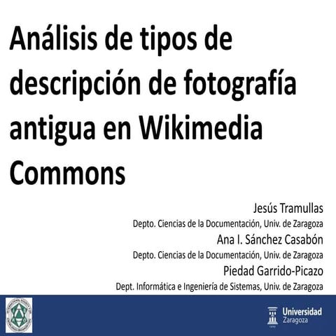 Análisis de tipos de descripción de fotografía antigua en Wikimedia Commons