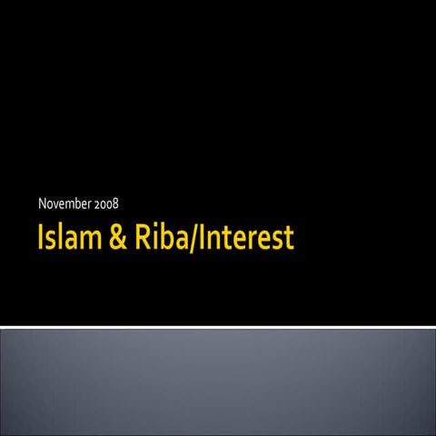 Islam & Interest