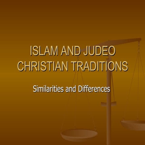 Islam, Judaism and  Christianity