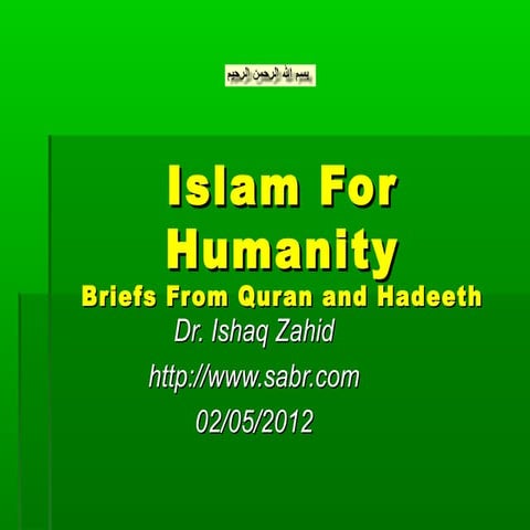 Islam and humanity 