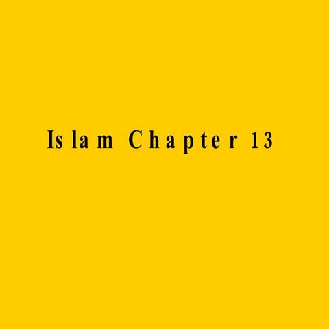 Ch. 13 Islam 