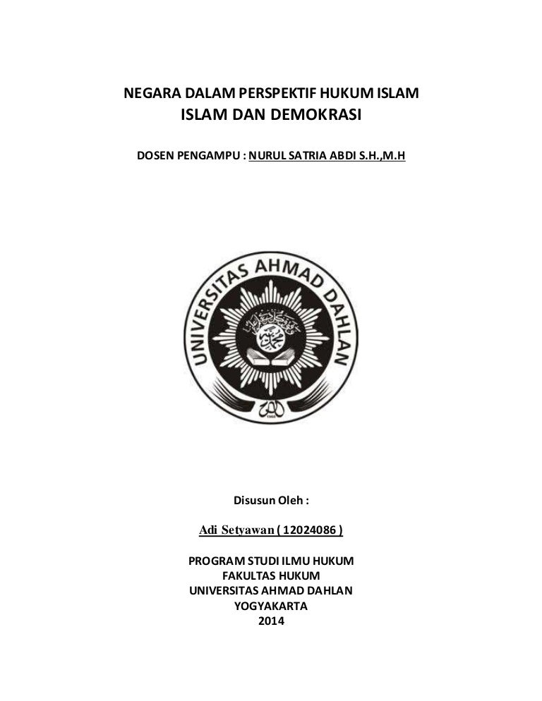 Doc Contoh Makalah Islam Dan Demokrasi Ayu Kumalasari Academia Edu