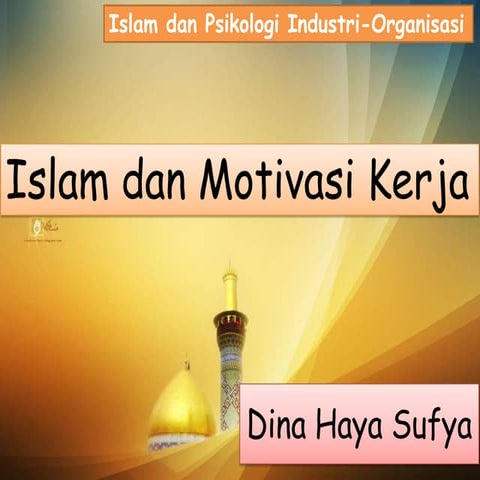 Islam dan motivasi kerja
