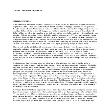 Islam fördömer terrorism. swedish (svenska) docx