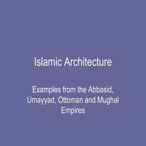 Islamic architecture